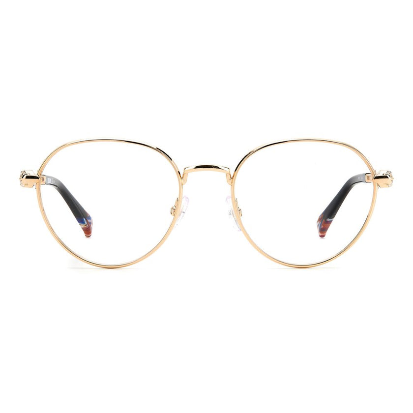 Gold Metal Glasses (Frames)GLASSES MISSONI WOMEN MIS-0077-J5G (Lens/Bridge/Temple) 49/18/140 mm.Material: METAL.Colour: Gold.Measures (Lens/Bridge/Temple): 49/18/140mm..Gold Metal Glasses (Frames)${tagsMissoniAulae Gold Metal Glasses (Frames) MissoniAulae