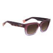 Purple Acetate SunglassesSUNGLASSES MISSONI WOMEN MIS0103S0T7HA (Lens/Bridge/Temple) 50/20/140 mm.Material: ACETATE.Colour: PURPLE.Measures (Lens/Bridge/Temple): 50/20/140mm.BROWN.Alder, iconic and unmistably Missoni: Missoni’s Fabric Collection is a fun