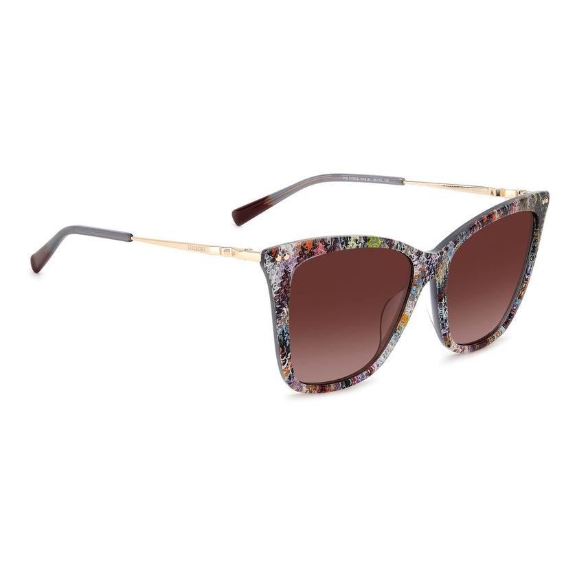 Multicolor Acetate SunglassesSUNGLASSES MISSONI WOMEN MIS0106SX193X (Lens/Bridge/Temple) 56/16/140 mm.Material: ACETATE.Colour: MULTICOLORED.Measures (Lens/Bridge/Temple): 56/16/140mm.GRADED PINK.Bold, iconic and unmistakably Missoni: Missoni’s Fabric col