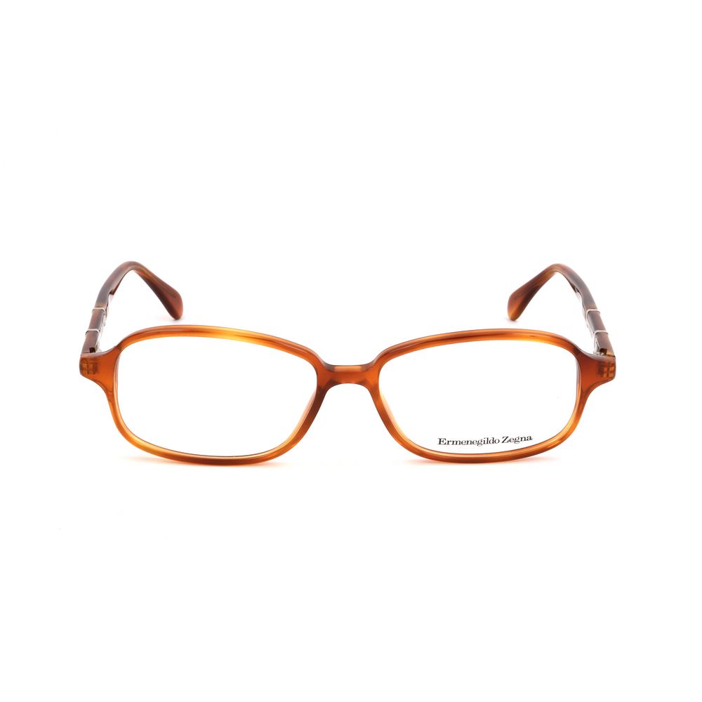 Brown Synthetic Glasses Frames by Ermenegildo Zegna