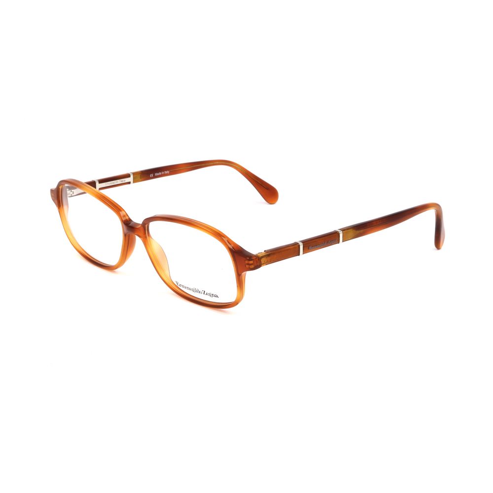 Brown Synthetic Glasses Frames by Ermenegildo Zegna