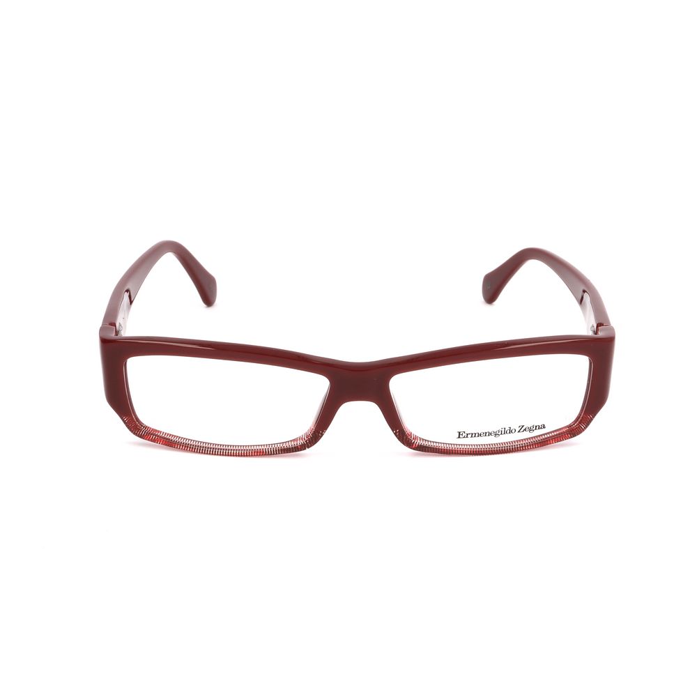 Red Synthetic Eyeglass Frames by Ermenegildo Zegna