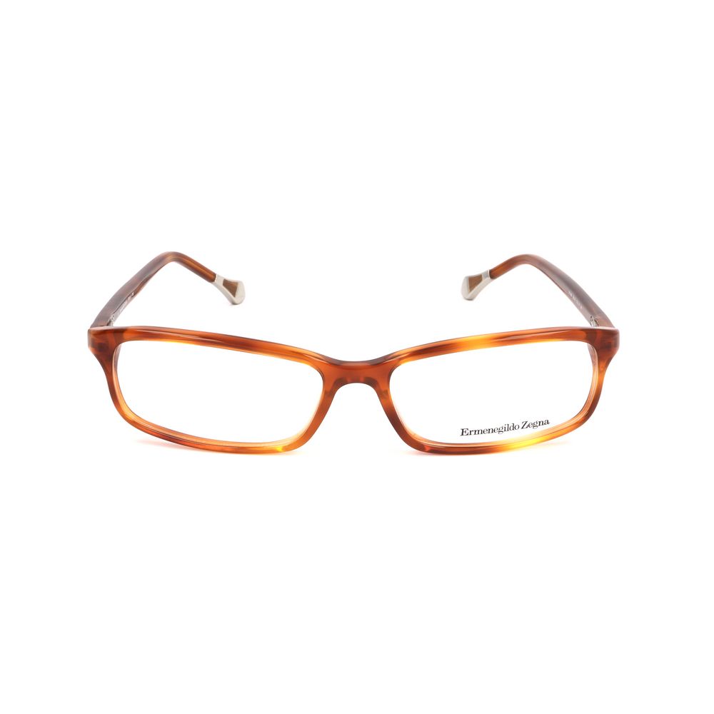 Brown Synthetic Glasses Frames by Ermenegildo Zegna