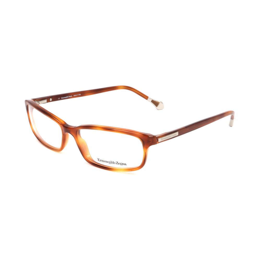 Brown Synthetic Glasses Frames by Ermenegildo Zegna