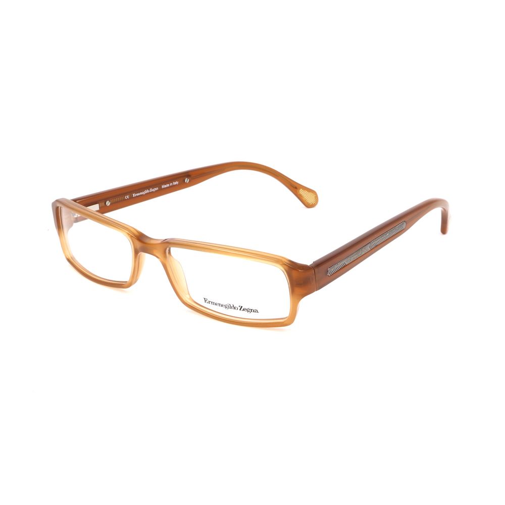 Brown Synthetic Glasses Frames by Ermenegildo Zegna