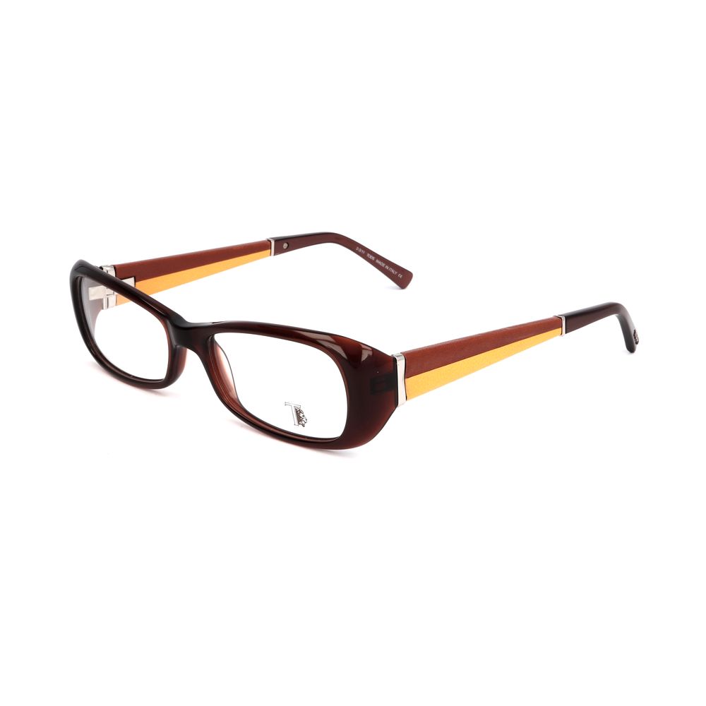 Brown Synthetic Glasses Frames Elegant Design