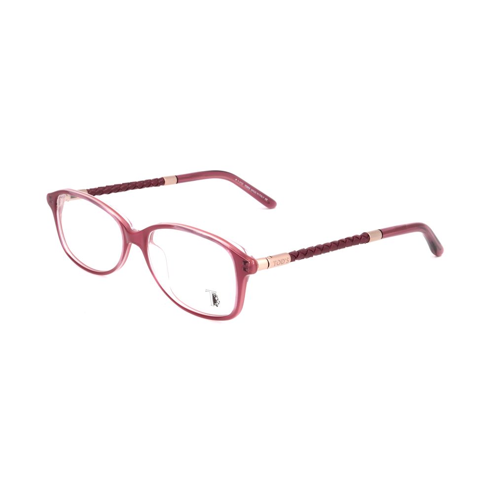 Red Synthetic Glasses Frames with Multicolor Design