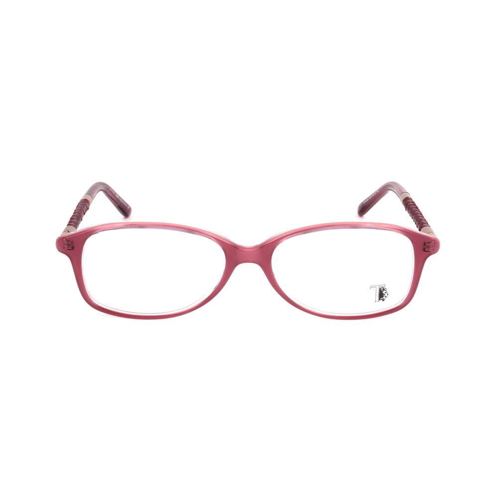 Red Synthetic Glasses Frames with Multicolor Design