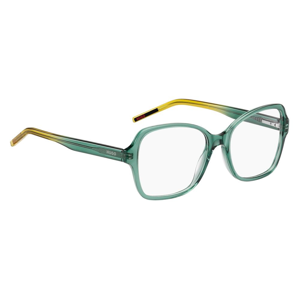 Green Acetate Glasses (Frames)GLASSES HUGO WOMEN HG1267GP7F317 (Lens/Bridge/Temple) 53/17/140 mm.Material: ACETATE.Colour: GREEN.Measures (Lens/Bridge/Temple): 53/17/140mm..Green Acetate Glasses (Frames)${tagsHugo BossAulae Green Acetate Frames Hugo BossA