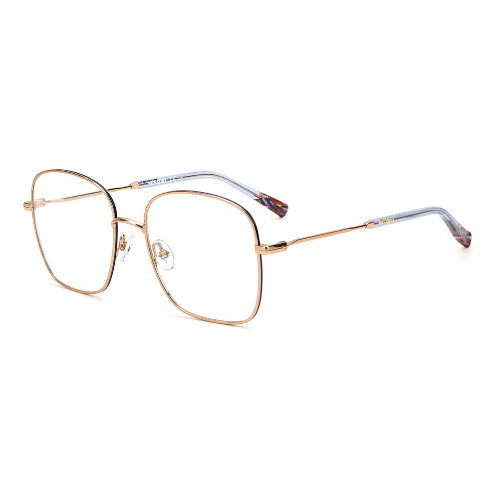 Blaue Gold Synthetische Metall-Brillengestelle von Missoni