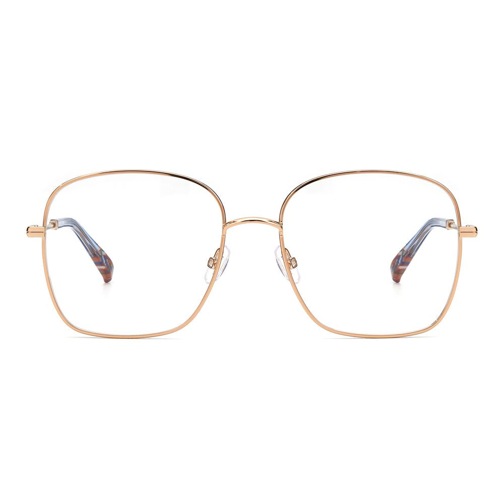 Blaue Gold Synthetische Metall-Brillengestelle von Missoni