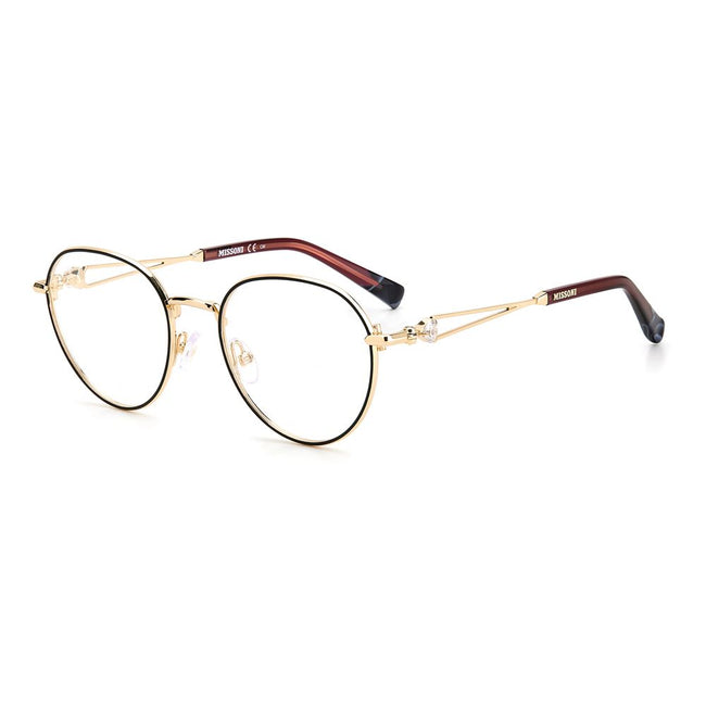 Bicolor Metal Glasses (Frames)GLASSES MISSONI WOMEN MIS-0077-2M2 (Lens/Bridge/Temple) 49/18/140 mm.Material: METAL.Colour: BLK GOLD.Measures (Lens/Bridge/Temple): 49/18/140mm..Bicolor Metal Glasses (Frames)${tagsMissoniAulae Bicolor Metal Glasses (Frames)