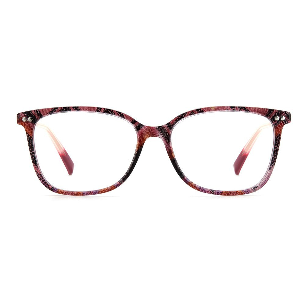 Rosa Synthetik-Brille mit Kirschmusterrahmen