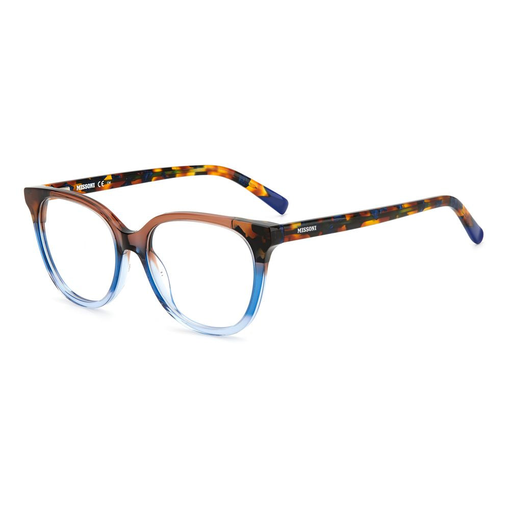 Schattierte braun-blaue Brillenfassungen aus Kunststoff von Missoni