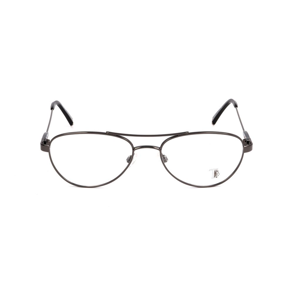 Gray Synthetic Metal Eyeglass Frames
