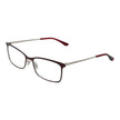 Burgundy Stainless Steel Glasses (Frames)Gender Women Main color Burgundy Filter Category None Extra None Frame color Burgundy Frame material Stainless Steel Lenses Color Demo glasses Lenses Material Plastic Style Rectangle Lenses Effect No Extra Protecti