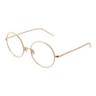 Gold Titanium Glasses (Frames)Gender Women Main color Gold Filter Category None Extra None Frame color Gold Frame material Titanium Lenses Color Demo glasses Lenses Material Plastic Style Round Lenses Effect No Extra Protection None Lenses width 52 Lenses