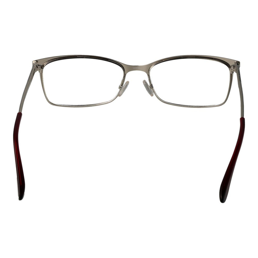 Burgundy Stainless Steel Glasses (Frames)Gender Women Main color Burgundy Filter Category None Extra None Frame color Burgundy Frame material Stainless Steel Lenses Color Demo glasses Lenses Material Plastic Style Rectangle Lenses Effect No Extra Protecti
