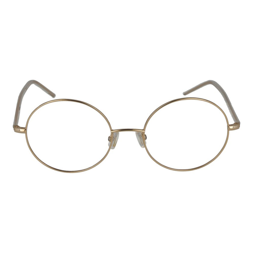 Gold Titanium Glasses (Frames)Gender Women Main color Gold Filter Category None Extra None Frame color Gold Frame material Titanium Lenses Color Demo glasses Lenses Material Plastic Style Round Lenses Effect No Extra Protection None Lenses width 52 Lenses