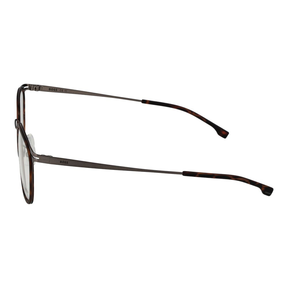 Brown Synthetic Frame Glasses with Full-Rim Design