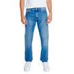Light Blue Cotton Relaxed Fit JeansThe Calvin Klein Jeans AUTHENTIC STRAIGHT J30J325726 men’s regular/loose jeans offer a perfect blend of contemporary style and timeless comfort. Featuring a straight, slightly loose fit, these jeans enhance your silhouet