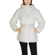 Cream Nylon Jackets & CoatThe Calvin Klein Jeans LOGO BELT SHORT PUFFER J20J224107 women’s down jacket perfectly combines contemporary style and functionality. Made from a blend of 52% nylon and 48% polyamide, this jacket offers optimal protection against