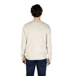 Beige Organic Cotton SweaterThe Calvin Klein Jeans CK INTARSIA MIX J30J326453 men’s sweater combines elegance and comfort in a timeless design. Crafted from a premium blend of 55% organic cotton, 35% cotton, and 10% wool, this sweater ensures a soft feel