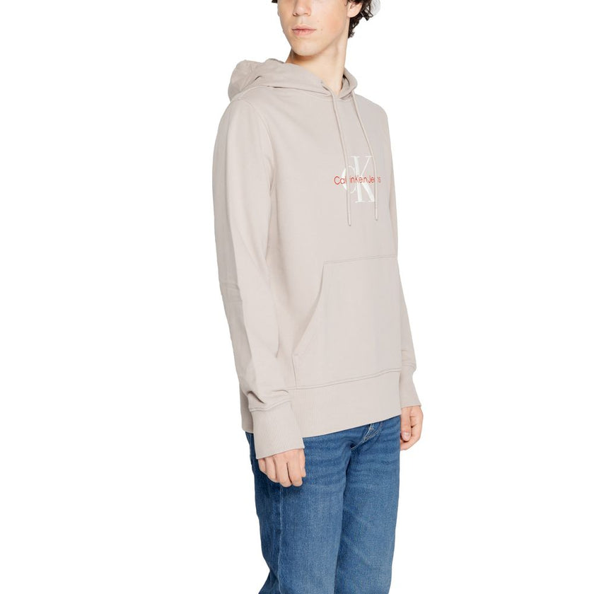 Beige Recycled Cotton HoodieDiscover the Calvin Klein Jeans DISTRESSED MONOLOGO J30J326875 hoodie for men, made from 100% recycled cotton for exceptional comfort and a perfect fit. This piece features a modern and casual design, making it ideal for your e