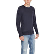 Blue Recycled Wool SportswearThe Calvin Klein MERINO RWS CREW NECK K10K109474 sweater is a must-have for the modern man’s wardrobe. Made from 100% RWS-certified recycled wool, this knitwear offers comfort, softness, and a focus on sustainability. The clas