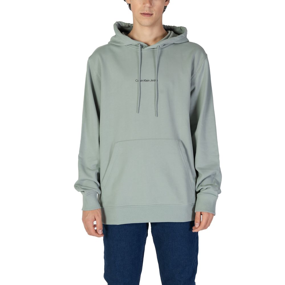 Green Cotton HoodieDiscover the Calvin Klein Jeans GRID MONOGRAM hoodie for men, an essential piece for your wardrobe. Made from 100% cotton, this hoodie offers exceptional comfort and a soft feel against the skin. The modern design is enhanced by the Cal