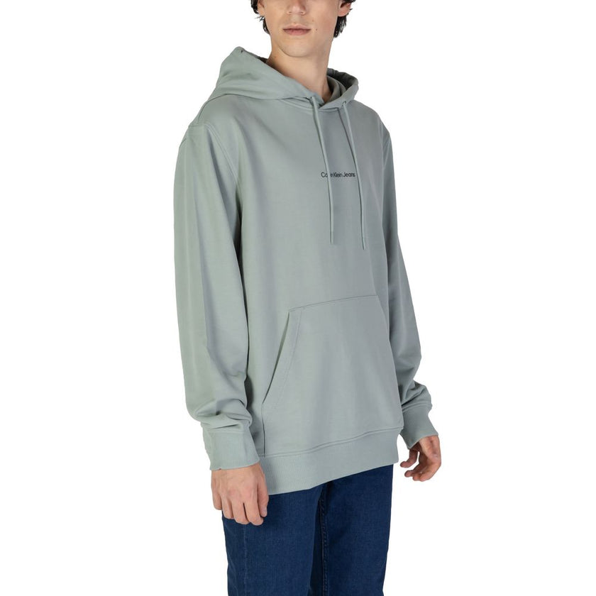 Green Cotton HoodieDiscover the Calvin Klein Jeans GRID MONOGRAM hoodie for men, an essential piece for your wardrobe. Made from 100% cotton, this hoodie offers exceptional comfort and a soft feel against the skin. The modern design is enhanced by the Cal