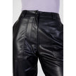 Black Recycled Polyester PantThe Calvin Klein Jeans J20J221385 – FAUX LEATHER HIGH regular-fit women’s trousers offer a contemporary and refined style choice. Crafted from high-quality faux leather, these trousers feature a straight leg and a high-waisted