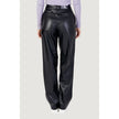 Black Recycled Polyester PantThe Calvin Klein Jeans J20J221385 – FAUX LEATHER HIGH regular-fit women’s trousers offer a contemporary and refined style choice. Crafted from high-quality faux leather, these trousers feature a straight leg and a high-waisted