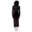 Black Marabou Long DressThe Calvin Klein Jeans SHEER TIGHT SWEATER J20J222275 long dress embodies the perfect blend of contemporary style and minimalist sophistication. Crafted from a blend of 63% acrylic and 37% polyamide, this dress stands out for its l