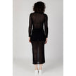 Black Marabou Long DressThe Calvin Klein Jeans SHEER TIGHT SWEATER J20J222275 long dress embodies the perfect blend of contemporary style and minimalist sophistication. Crafted from a blend of 63% acrylic and 37% polyamide, this dress stands out for its l