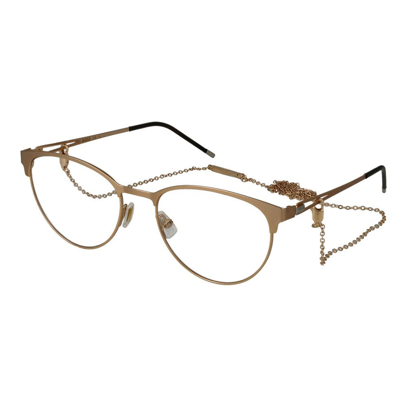 Gold Stainless Steel Glasses (Frames)Gender Women Main color Gold Filter Category None Extra Eyewear chain Frame color Gold Frame material Stainless Steel Lenses Color Demo glasses Lenses Material Plastic Style Panto Lenses Effect No Extra Protection None
