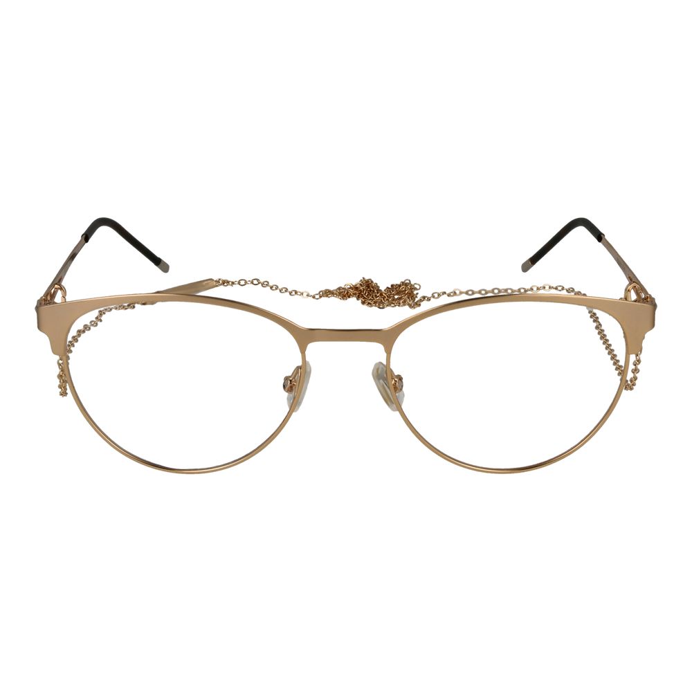 Gold Stainless Steel Glasses (Frames)Gender Women Main color Gold Filter Category None Extra Eyewear chain Frame color Gold Frame material Stainless Steel Lenses Color Demo glasses Lenses Material Plastic Style Panto Lenses Effect No Extra Protection None