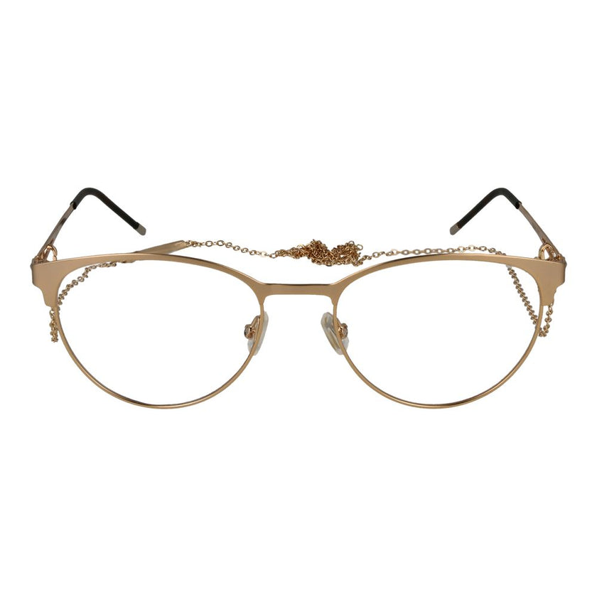 Gold Stainless Steel Glasses (Frames)Gender Women Main color Gold Filter Category None Extra Eyewear chain Frame color Gold Frame material Stainless Steel Lenses Color Demo glasses Lenses Material Plastic Style Panto Lenses Effect No Extra Protection None