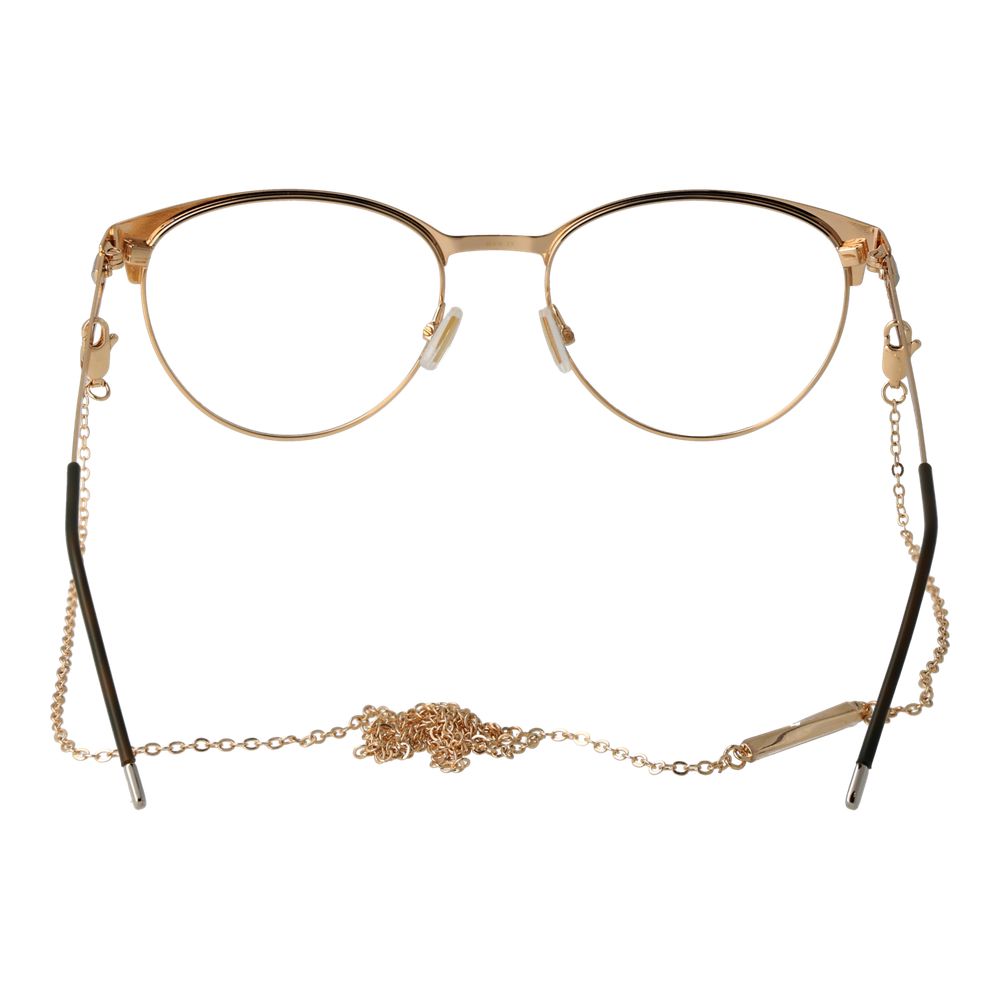 Gold Stainless Steel Glasses (Frames)Gender Women Main color Gold Filter Category None Extra Eyewear chain Frame color Gold Frame material Stainless Steel Lenses Color Demo glasses Lenses Material Plastic Style Panto Lenses Effect No Extra Protection None