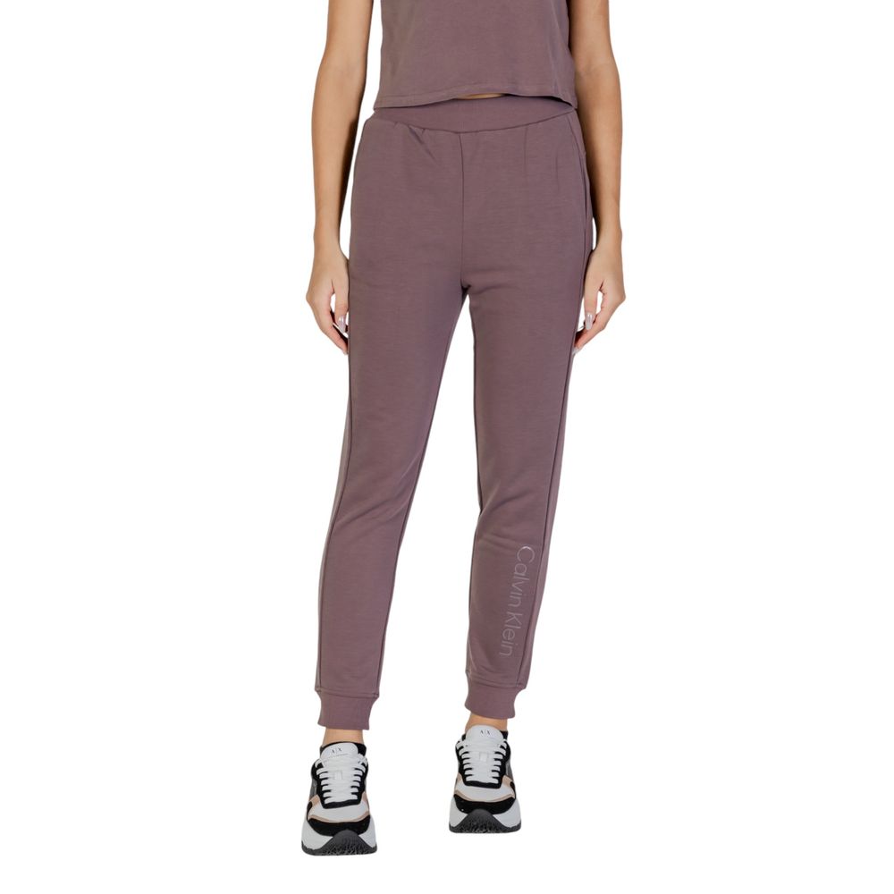 Purple Recycled Polyester Joggers (Workout Pants)The Calvin Klein Sport PW – JOGGER 00GWF4P601 women’s joggers are the perfect choice for those seeking comfort and style during their workouts. Made from 100% recycled polyester, these joggers not only prov