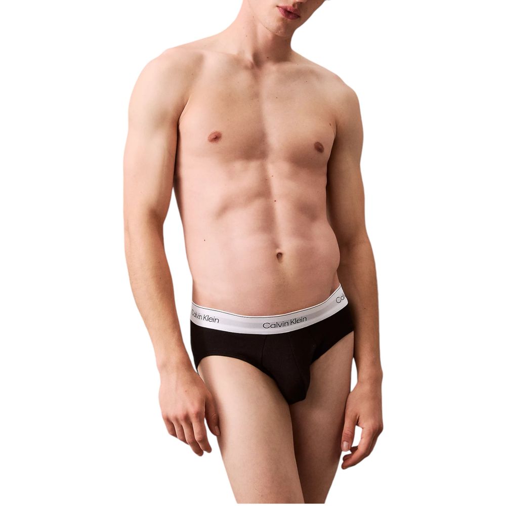 Gray Cotton Briefs with Logo Waistband Pack by Calvin Klein