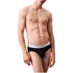 Gray Cotton BriefsExperience timeless comfort and style with the Calvin Klein Underwear HIP BRIEF 3-pack for men. Crafted from high-quality materials, consisting of 95% cotton and 5% elastane/lycra, these briefs provide a perfect fit and optimal support.