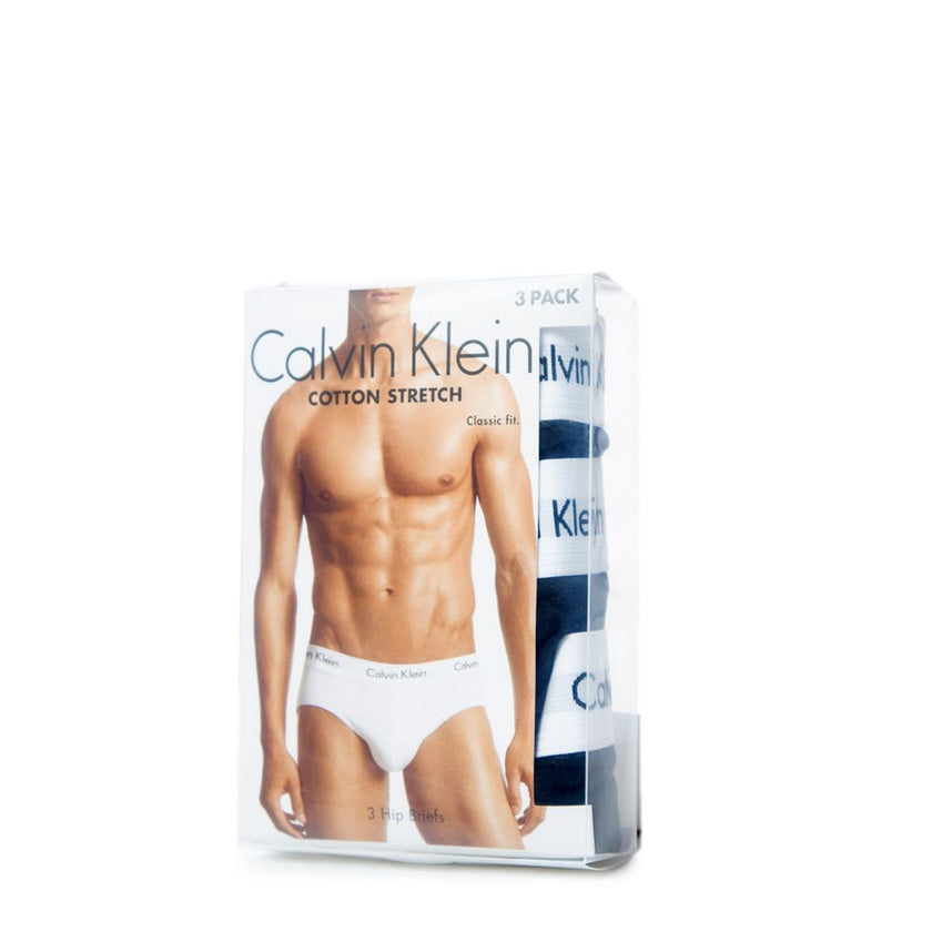 Black Cotton BriefsDiscover the comfort and timeless style of the Calvin Klein Underwear 3 Hip Brief U2661G men’s briefs. Made from a blend of 95% cotton and 5% stretch, these briefs provide a perfect fit and a soft feel against the skin. The elastic wais