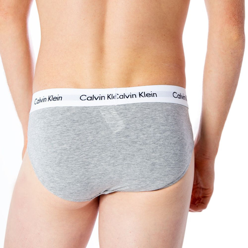 Gray Cotton BriefsDiscover the comfort and timeless style of the Calvin Klein Underwear 3 Hip Brief U2661G men’s briefs. Made from a blend of 95% cotton and 5% stretch, these briefs provide a perfect fit and a soft feel against the skin. The elastic waist