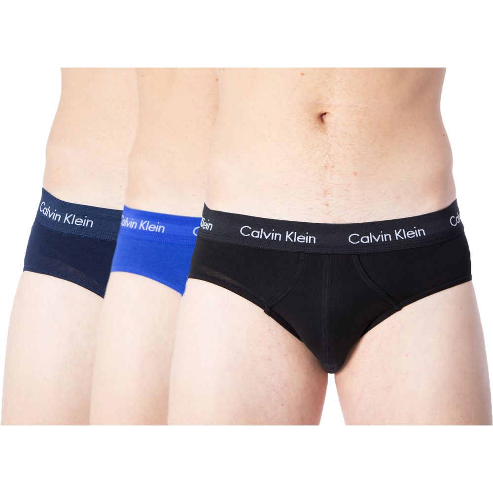 Blaue Baumwoll-Slips mit Logo-Bund von Calvin Klein