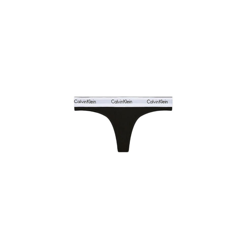 Black Cotton PantieDiscover timeless comfort and style with the Calvin Klein Underwear THONG F3786E. Made from a high-quality blend of 53% cotton, 35% Modal, and 12% elastane, this thong is designed to provide a perfect fit and a soft feel against the ski