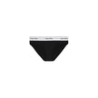 Black Cotton PantieDiscover the ultimate comfort and style with the Calvin Klein Underwear BIKINI F3787E women’s briefs and thong. Made from a high-quality blend of 53% cotton, 35% modal, and 12% elastane, these pieces offer a soft and snug fit. The minim