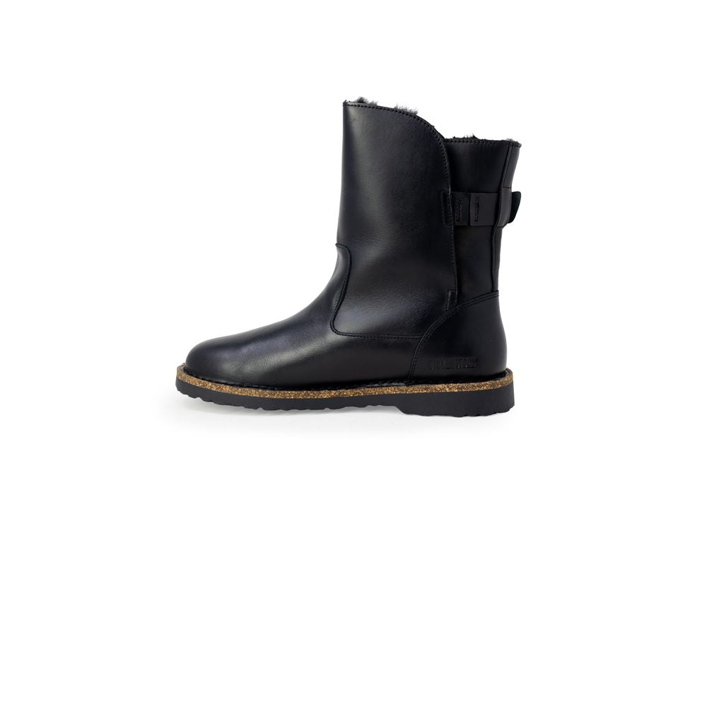Schwarze Stiefeletten aus Leder mit Shearling-Futter von Birkenstock