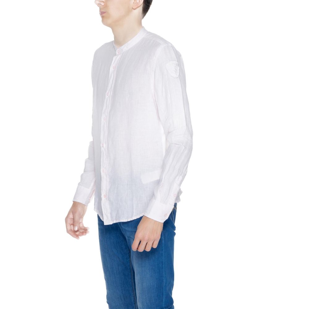 Multicolor Cotton Shirt with Mandarin Collar