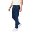 Blue Cotton Slim Fit JeansThe Calvin Klein Jeans TAPER J30J325888 men’s tapered jeans offer a perfect blend of contemporary style and comfort. Crafted from a sustainable fabric mix featuring 70% cotton, 20% recycled cotton, 8% polyester, and 2% elastane/l